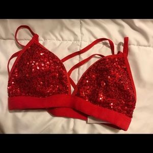 Red Sequin Bra